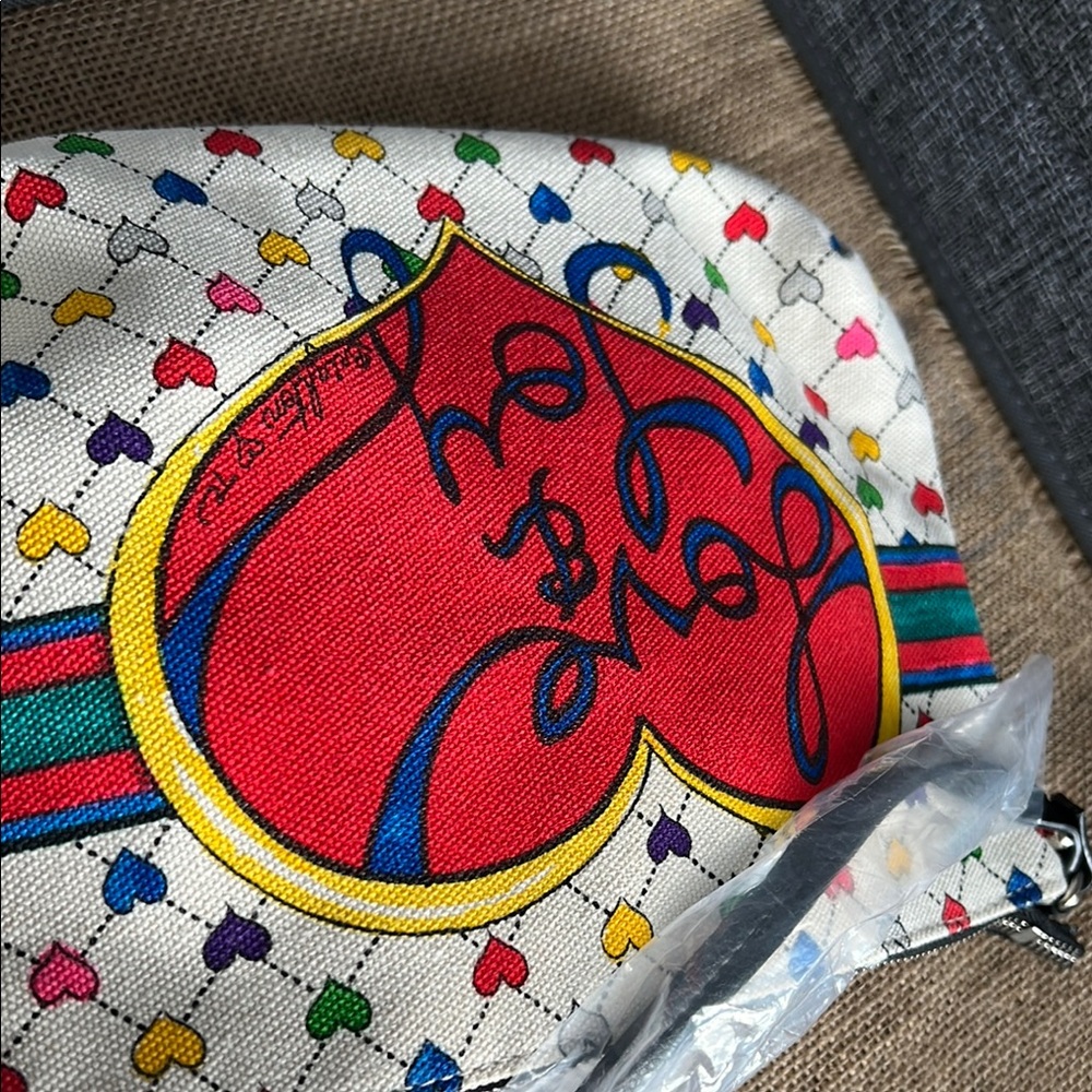 BRIGHTON LOVE & JOY canvas Hearts Crossbody Bag (NWT) ♥️ - Picture 12 of 14